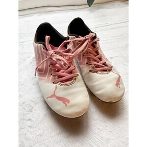 Puma Kids Ultra Play FG/AG Soccer Cleats Pink White Size 1 Youth